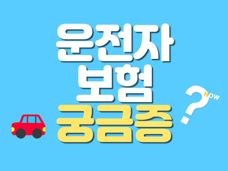 운전자보험과 자동차보험 차이